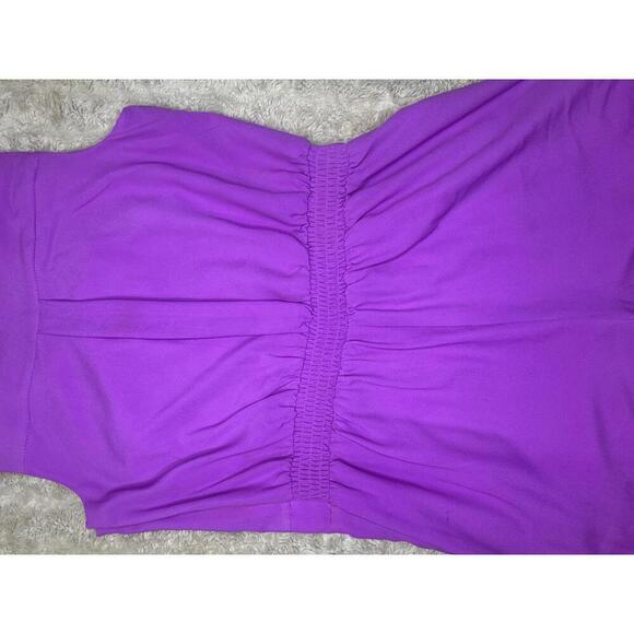 Express Barbiecore feminine ruffled sleeveless zip front romper Size 6 - Picture 8 of 8